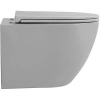 Товар: Унитаз Sintesi Evi SIN-TS-EVI-151GM подвесной Серый матовый с сиденьем Микролифт - фото 3 Унитаз Sintesi Evi SIN-TS-EVI-151GM подвесной Серый матовый с сиденьем Микролифт — фото 3, Подвесные унитазы