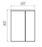 Зеркальный шкаф Aquaton Брук 60 1A200502BC010 с подсветкой Белый — фото 9, Зеркальные шкафы в ванную