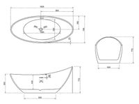 Акриловая ванна Abber AB9233G 184х79 без гидромассажа — фото 6, Ванны