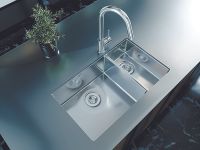 Кухонная мойка Florentina Оптима-740 OHM.460/220.400.В.20.S.10 Нержавеющая сталь сатинированная — фото 3, Кухонные мойки