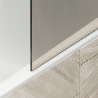 Шторка на ванну Maybah Glass MGV-250-2ш 300x1400 в широком профиле Бронза стекло бронзовое — фото 6, Неподвижные шторки для ванной