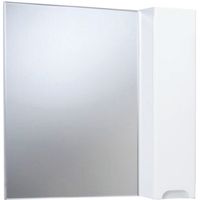 Зеркало со шкафом Bellezza Андрэа 80 4619013001018 R Белое — фото 1, Зеркальные шкафы в ванную