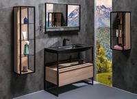 Товар: Шкаф пенал Boheme Armadi Art Loft 30 896-L подвесной Light wood - фото 3 Шкаф пенал Boheme Armadi Art Loft 30 896-L подвесной Light wood — фото 3, Мебель для ванной