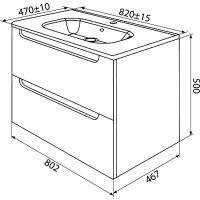 Тумба под раковину Iddis Edifice 80 EDI80W0i95 подвесная Белая — фото 5, Мебель для ванной
