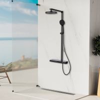 Товар: Душевая система Vincea Aspire VSFS-4AS1MB Черная матовая - фото 2 Душевая система Vincea Aspire VSFS-4AS1MB Черная матовая — фото 2, Душевые стойки