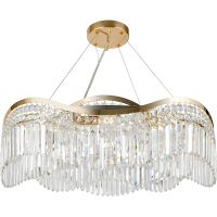 Люстра Maytoni Diamant Crystal Gracia DIA201PL-10G Прозрачная Золото — фото 1, Люстры