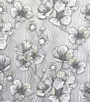 Обои Solo Anemone 168544-26 Винил на флизелине (1,06*10,05) Серый/Бежевый, Геометрия/Цветы — фото 1, Обои для стен