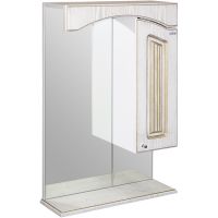 Зеркало со шкафом Mixline Крит 60 534218 Патина золото — фото 1, Зеркальные шкафы в ванную