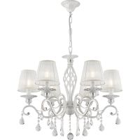 Люстра Maytoni Elegant Grace ARM247-06-G Белая Золото — фото 1, Люстры