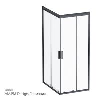 Товар: Душевой уголок AM.PM Gem S 100х80 W93G-404-100280-BT профиль Черный матовый стекло прозрачное - фото 10 Душевой уголок AM.PM Gem S 100х80 W93G-404-100280-BT профиль Черный матовый стекло прозрачное — фото 10, Прямоугольные душевые уголки
