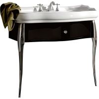 Тумба под раковину Kerasan Retro 100 7363K3 Черный глянец — фото 1, Мебель для ванной