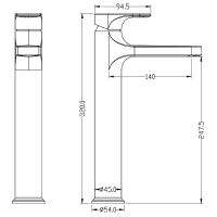 Смеситель для раковины Boheme Spectre 452-MG Золото матовое — фото 2, Смесители
