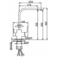 Товар: Смеситель для кухни Frap H60 F4360 Хром - фото 2 Смеситель для кухни Frap H60 F4360 Хром — фото 2, Смесители для кухни