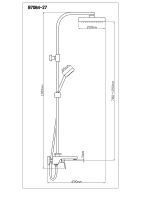 Душевая система Ростовская Мануфактура Сантехники Boou B7084-27 Хром — фото 7, Душевое оборудование. Душевая программа