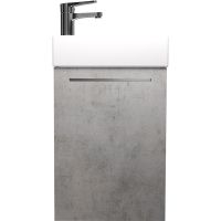 Тумба под раковину Creto Pollino 37 15-1418-1419B подвесная Beton — фото 1, Тумбы под раковину