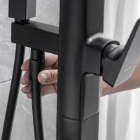 Смеситель для ванны Allen Brau Infinity 5.21009-31 Черный матовый — фото 17, Смесители напольные