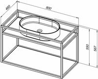 Консоль под раковину Allen Brau Liberty 90 1.33003.60 Медь браш — фото 5, Мебель для ванной