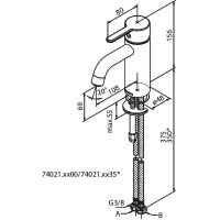 Смеситель для раковины Damixa Silhouet Нержавеющая сталь арт-740214600 — фото 2, Смесители для раковины
