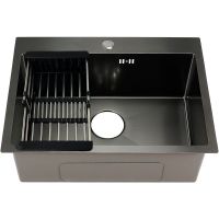 Кухонная мойка Fabia 60х50 60503G Графит — фото 1, Кухонные мойки