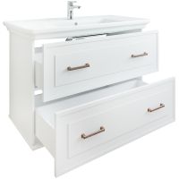 Тумба под раковину Sanflor Модена 105 С04615 подвесная Белая матовая — фото 2, Тумбы под раковину