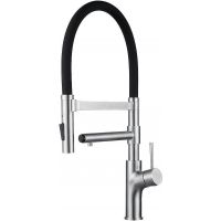 Смеситель для кухни ZorG Inox SZR-1010 Нержавеющая сталь Черный — фото 1, Смесители