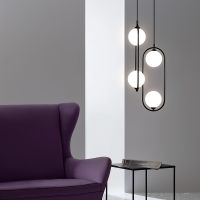 Подвесной светильник Maytoni Modern Ring MOD013PL-02B Белый Черный — фото 3, Подвесные светильники