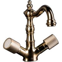 Смеситель для раковины Boheme Royal Cristal 292-Royal Золото — фото 1, Смесители