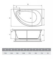 Акриловая ванна Relisan Eco Plus Ибица 170х120 L Гл000023027 без гидромассажа — фото 4, Акриловые ванны