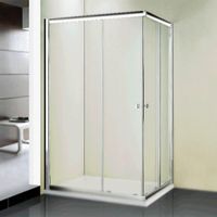 Душевой уголок WeltWasser WW200 QS22 100x80 10000001229 профиль Хром стекло прозрачное — фото 1, Прямоугольные душевые уголки