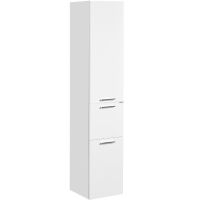 Шкаф пенал Aquaton Инди 34 1A188603ND010 подвесной с бельевой корзиной Белый — фото 1, Пеналы для ванной комнаты