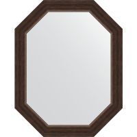 Зеркало Evoform Octagon 56х71 BY 7066 в багетной раме - Палисандр 62 мм — фото 1, Мебель для ванной