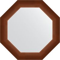 Зеркало Evoform Octagon 52х52 BY 3727 в багетной раме - Орех 65 мм — фото 1, Мебель для ванной