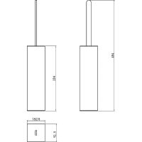 Ершик для унитаза Boheme 10949-B-G Черный Золото — фото 5, Ершики для унитаза