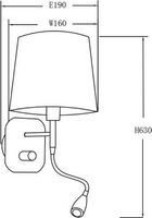 Настенный светильник Crystal Lux Pablo AP2 Black Black-Gold Черный Золото — фото 3, Светильники