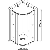 Товар: Душевой уголок Aquanet SE-800Q 80x80 270062 профиль Хром стекло прозрачное - фото 3 Душевой уголок Aquanet SE-800Q 80x80 270062 профиль Хром стекло прозрачное — фото 3, Квадратные душевые уголки
