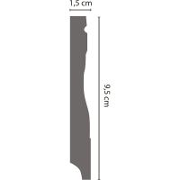 Плинтус Decomaster 153-40 2400x95x15 мм — фото 2, Плинтуса напольные