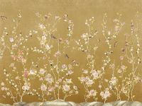 Фреска Ortograf Silver&Gold 32805 Фактура флок FLK Флизелин (3,6*2,7) Золото/Разноцветный, Цветы — фото 2, Фрески