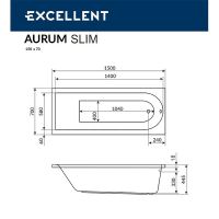 Товар: Акриловая ванна Excellent Aurum Slim 150x70 WAEX.AUR15S.HYDRO.CR с гидромассажем - фото 5 Акриловая ванна Excellent Aurum Slim 150x70 WAEX.AUR15S.HYDRO.CR с гидромассажем — фото 5, Ванны