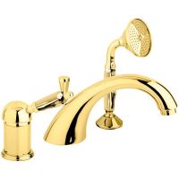 Смеситель на борт ванны Cezares Elite ELITE-BVDM-03/24-M Золото 24 карат — фото 1, Смесители на борт ванны