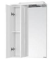 Зеркало со шкафом Aquaton Панда 50 1A007402PD01L с подсветкой Белое — фото 2, Мебель для ванной