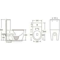 Унитаз компакт Ceruttispa Orlter CT9867 с бачком и сиденьем Микролифт — фото 10, Напольные унитазы