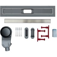 Душевой лоток Logan L002L-550 306889 с решеткой Нержавеющая сталь / под плитку — фото 6, Душевые лотки