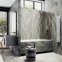 Товар: Шторка на ванну Maybah Glass MGV-139-1у 540x1400 в узком профиле Белый стекло бронзовое - фото 3 Шторка на ванну Maybah Glass MGV-139-1у 540x1400 в узком профиле Белый стекло бронзовое — фото 3, Неподвижные шторки для ванной