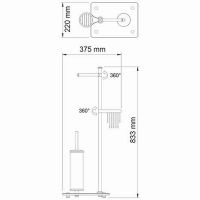 Товар: Напольная стойка WasserKRAFT Exter K-1234 Светлая бронза - фото 4 Напольная стойка WasserKRAFT Exter K-1234 Светлая бронза — фото 4, Стойки - набор держателей