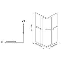 Душевой уголок Triton Вента-Блэк 90х90 Щ0000054466 профиль Черный стекло прозрачное — фото 4, Душевые уголки