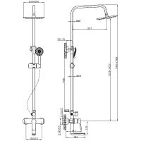 Душевая система Agger Brilliant A0393300 Хром — фото 9, Душевые стойки