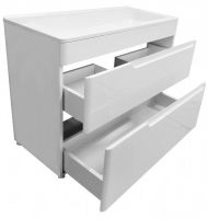 Товар: Тумба с раковиной Эстет Kare Luxe 80 ФР-00005719 Белая - фото 3 Тумба с раковиной Эстет Kare Luxe 80 ФР-00005719 Белая — фото 3, Тумбы с раковиной