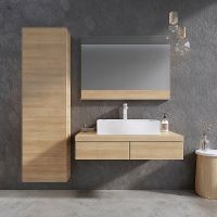 Товар: Шкаф пенал Ravak SB Formy 46 L X000001039 подвесной Дуб - фото 2 Шкаф пенал Ravak SB Formy 46 L X000001039 подвесной Дуб — фото 2, Мебель для ванной