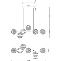 Люстра Artelamp Delacrua A7770SP-6PB Прозрачная Полированная медь — фото 4, Люстры