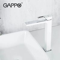 Смеситель для раковины Gappo G17-8 G1017-2 Белый Хром — фото 10, Смесители для раковины